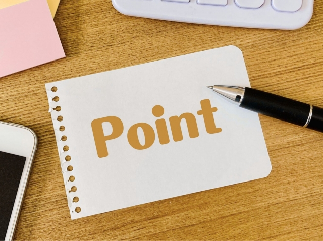 Pointと書かれたノート