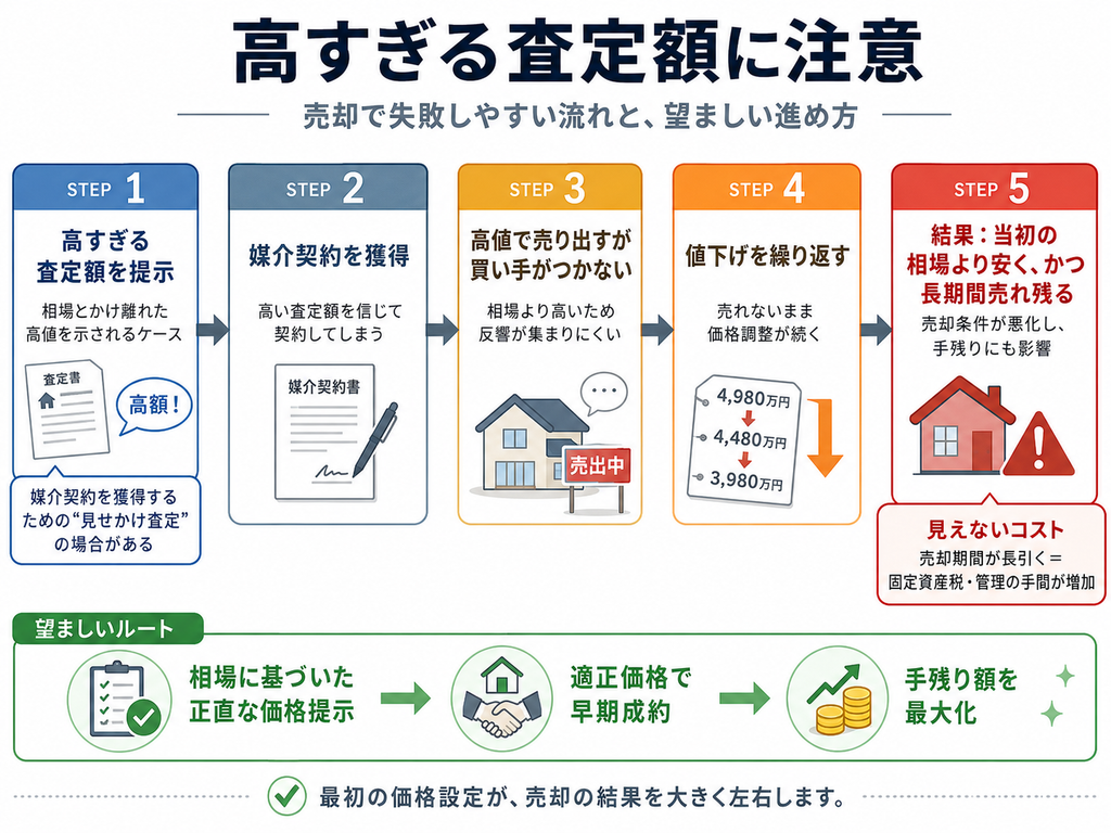 売却で失敗しやすい流れと望ましい進め方